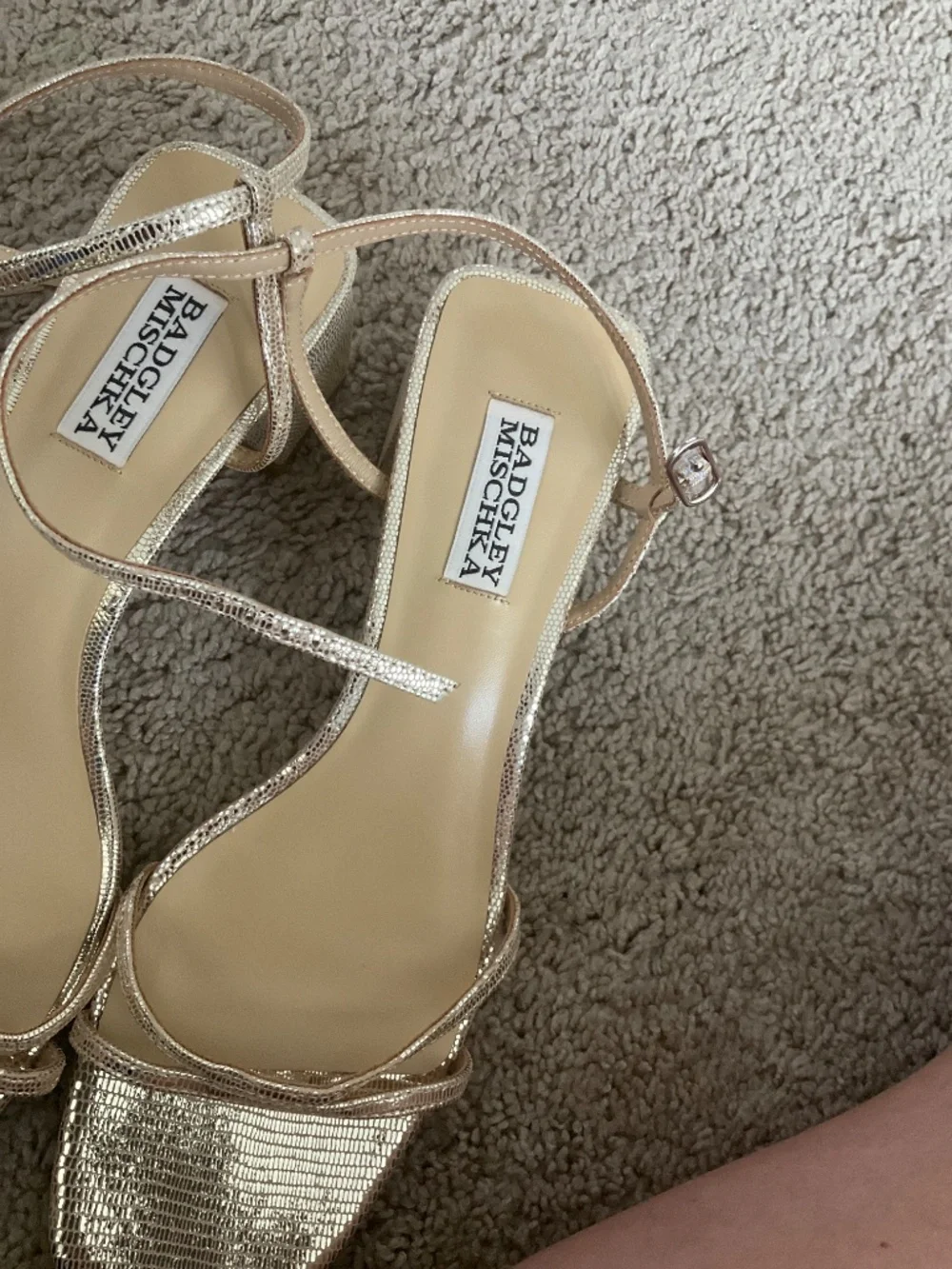 Badgley Mischka Carlota square-toe block heel sandals